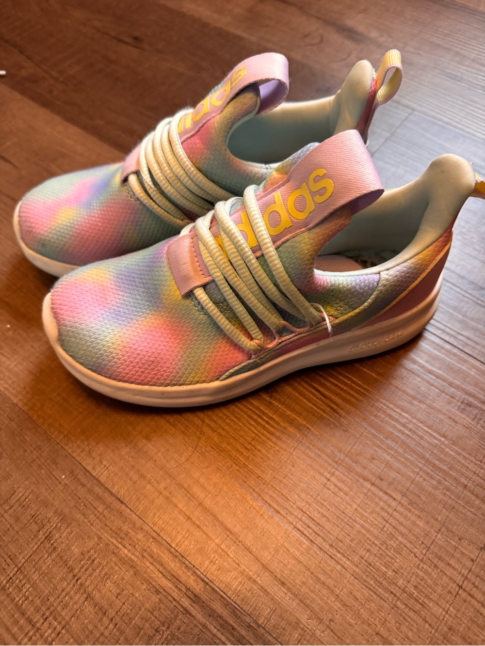 adidas Kids Pastel Tie-Dye Slip-On Sneakers - Pink/Blue/Yellow